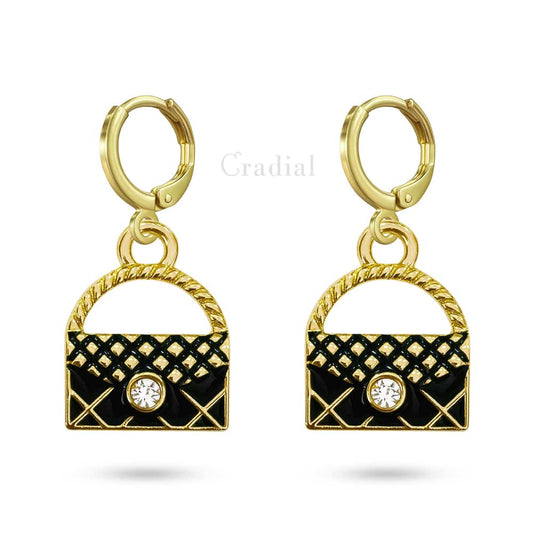 Black Handbag Earrings