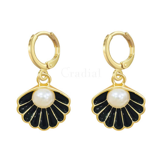 Black Shell Earrings