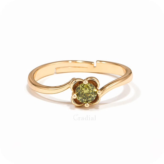 Cloverde Green Adjustable Ring