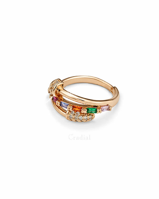Gem Trail Rose Gold Ring