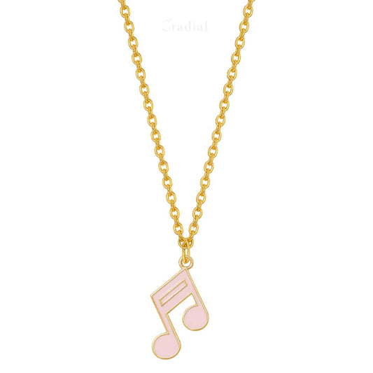 Pink Beam Note Necklace