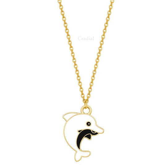 White Dolphin Necklace