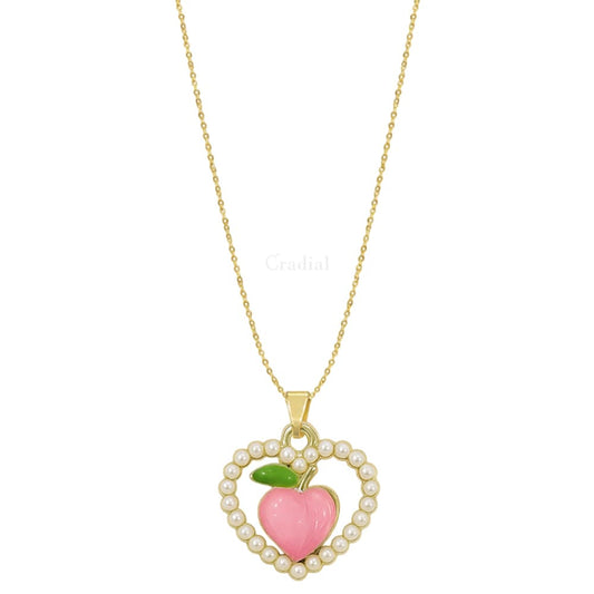 Peach Pearl Necklace