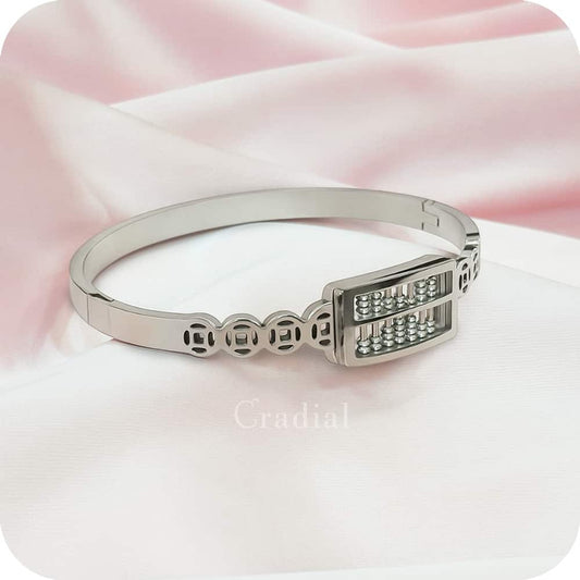 Silver Abacus Bangle