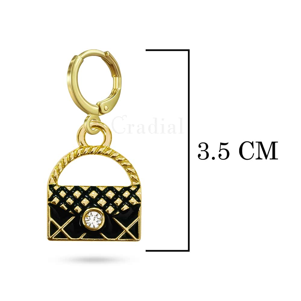 Black Handbag Earrings