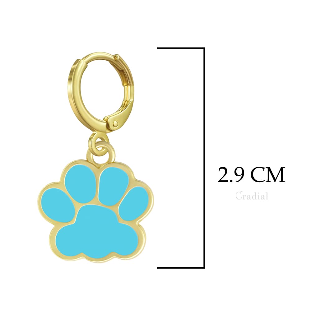 Blue Paw Earrings