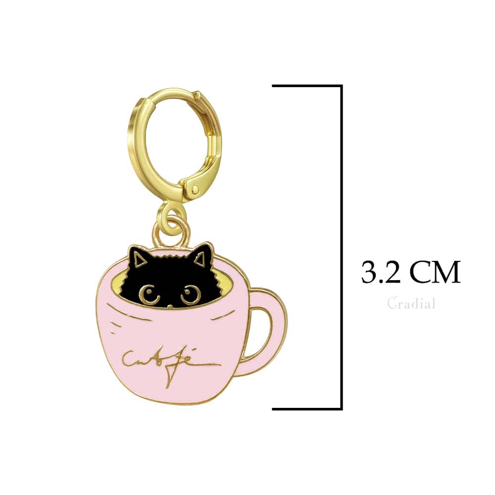 Cat In A Cup Earrings
