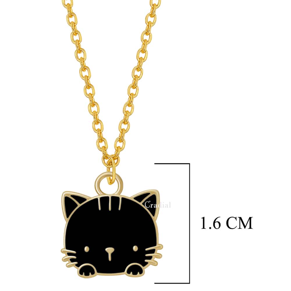Black Purr Cat Necklace