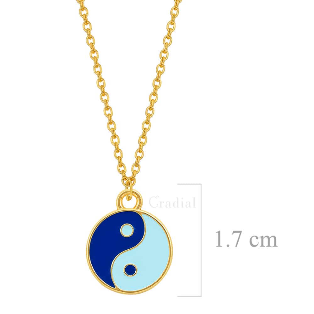 Blue Yin Yang Necklace