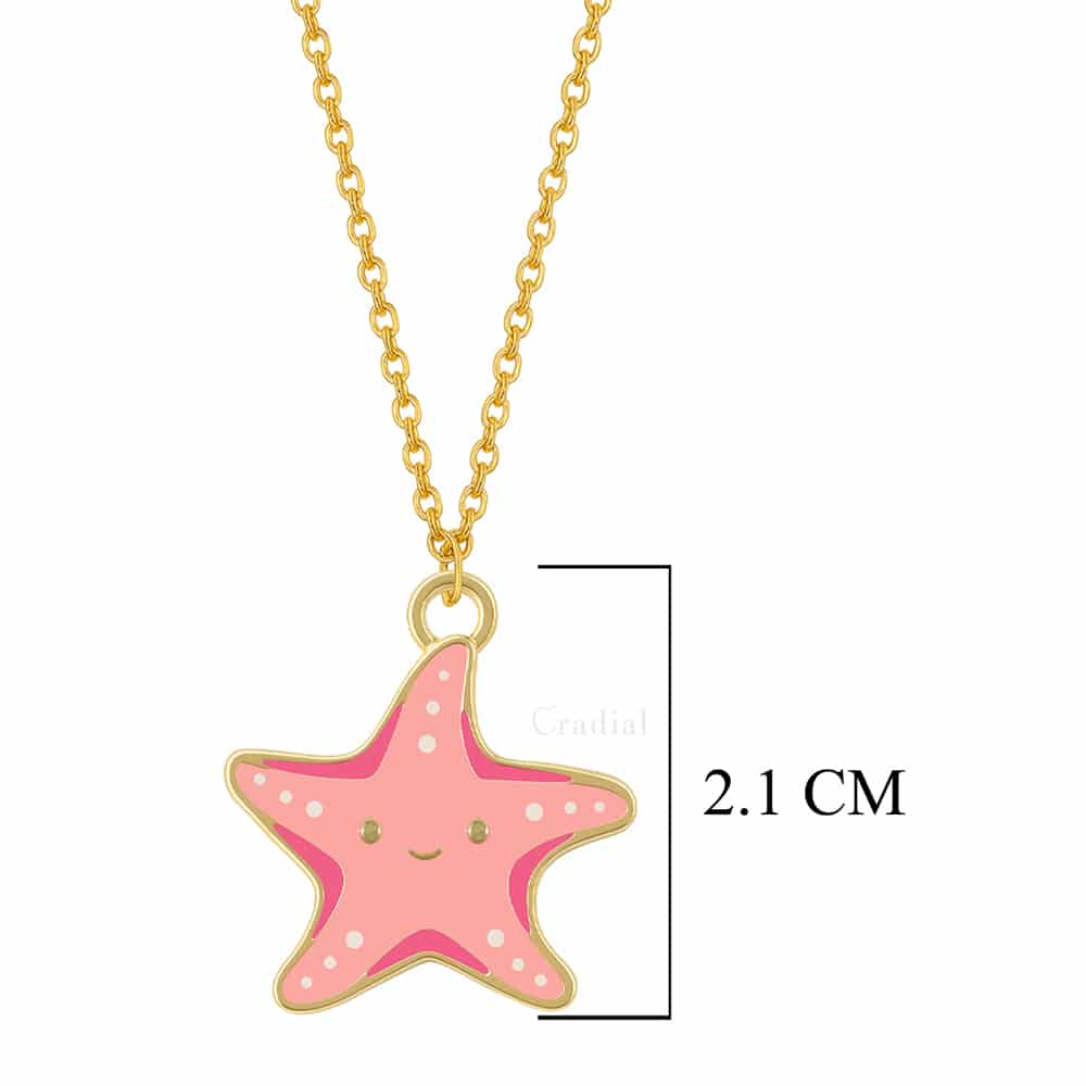 Peach Star Fish Necklace