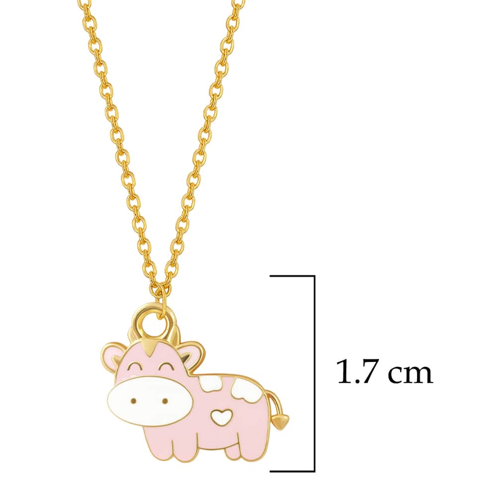 Pink Cow Necklace
