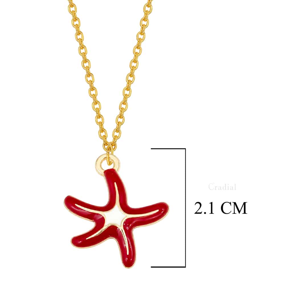Red Star Fish Necklace