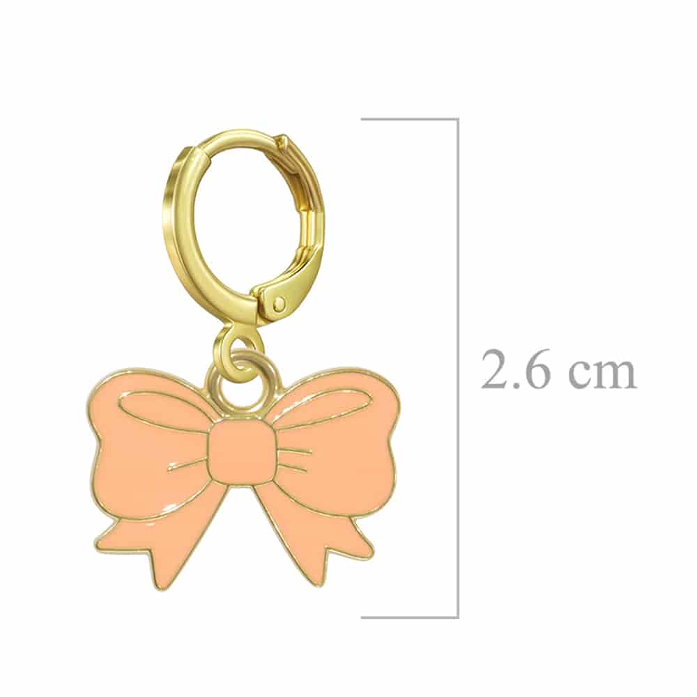 Peach Bow Earrings