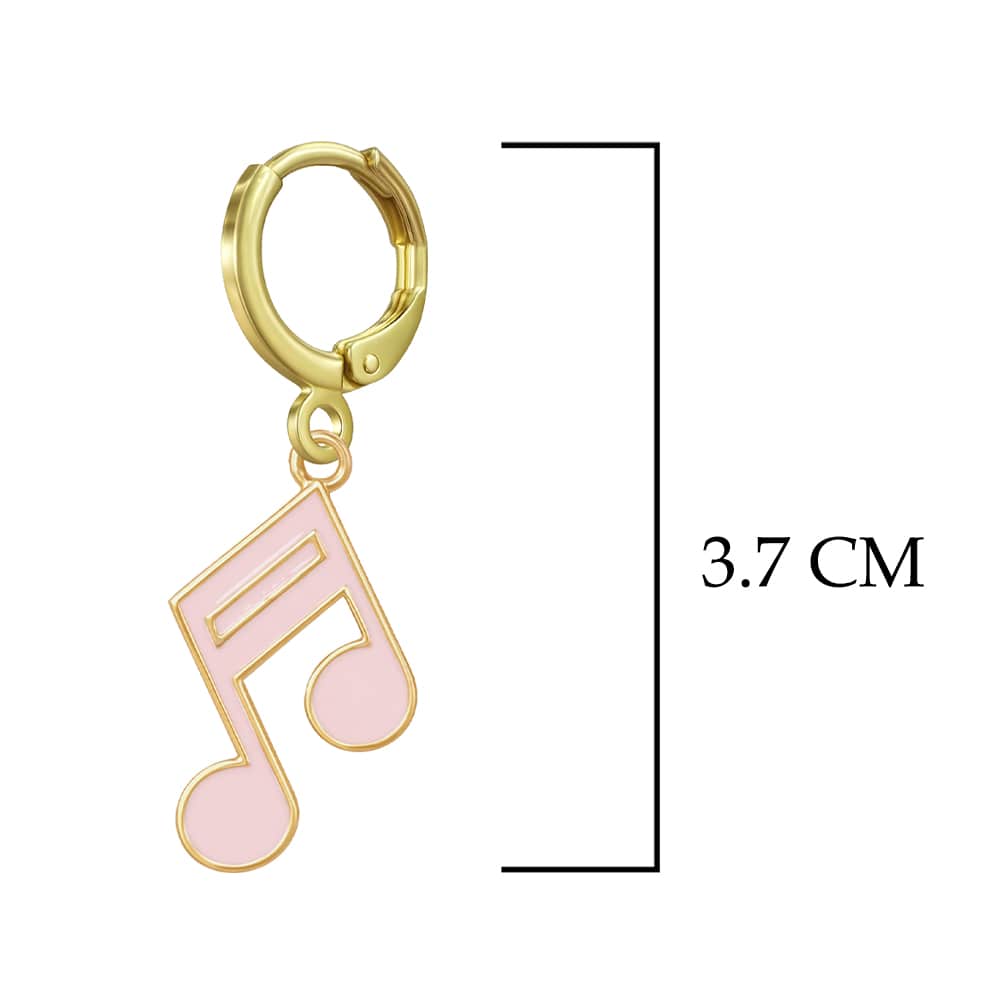 Pink Beam Note Earrings