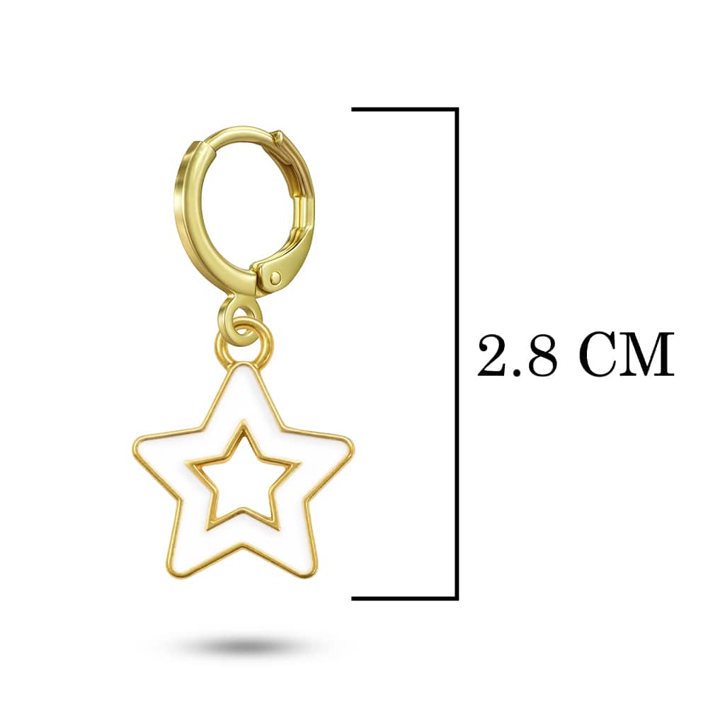 White Star Earrings