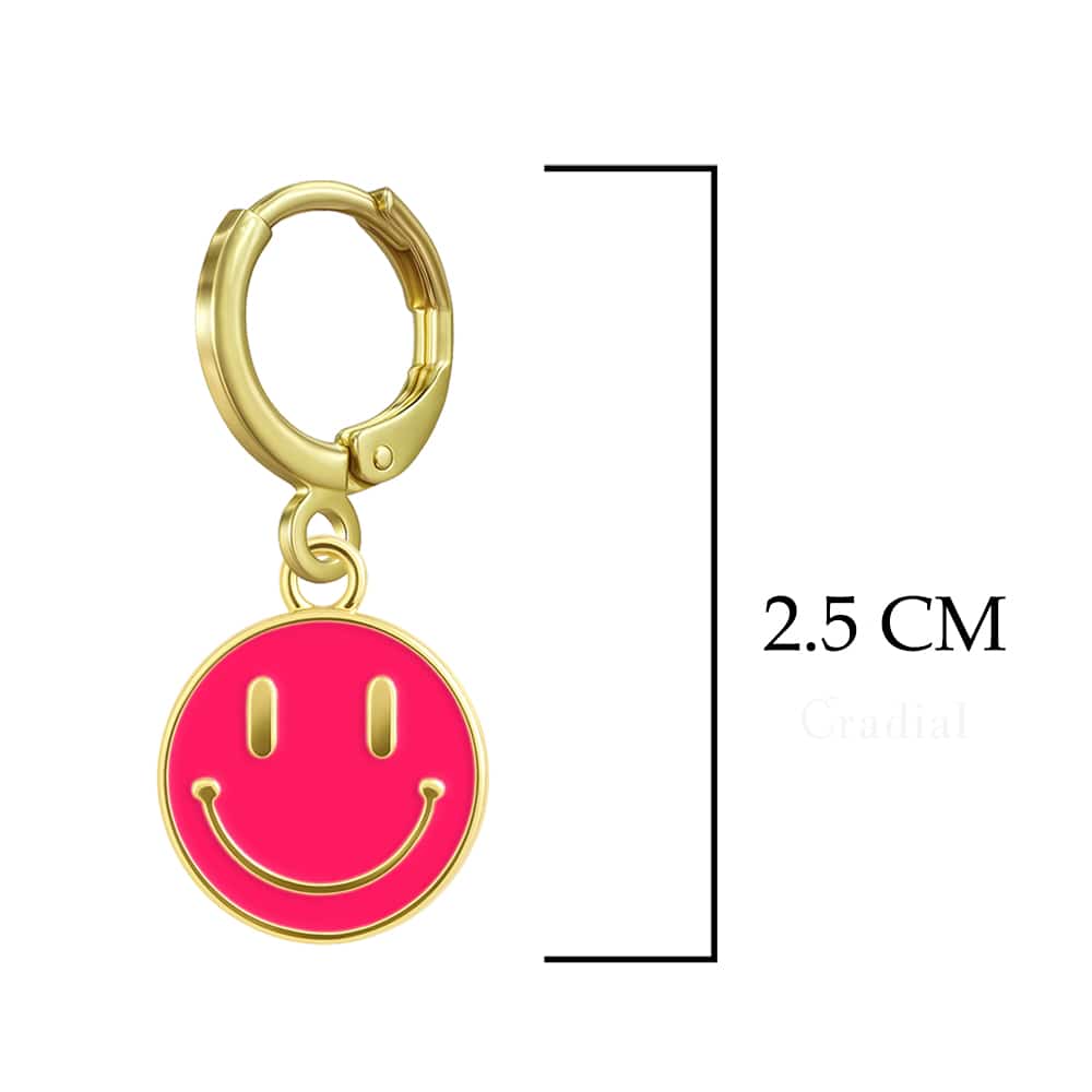 Pink Smiley Earrings
