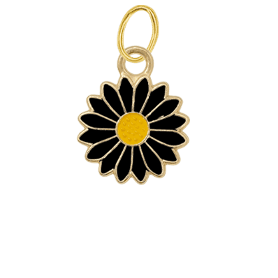 Black Daisy Charm