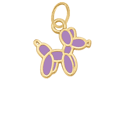 Purple Poodle Charm