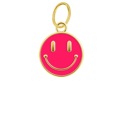 Pink Smiley Charm