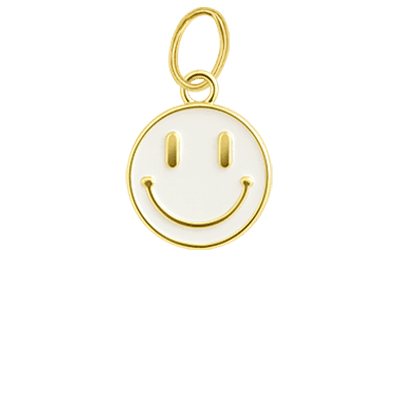 White Smiley Charm