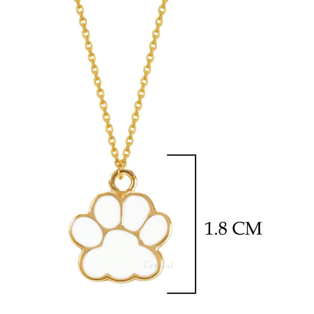 White Paw Necklace