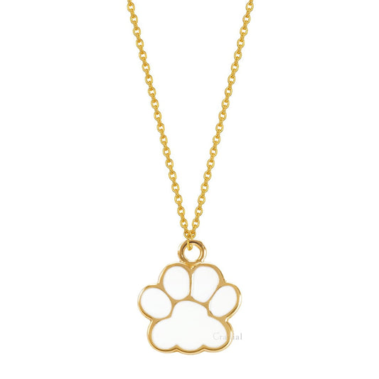 White Paw Necklace