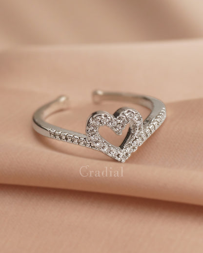Heartie Silver Ring