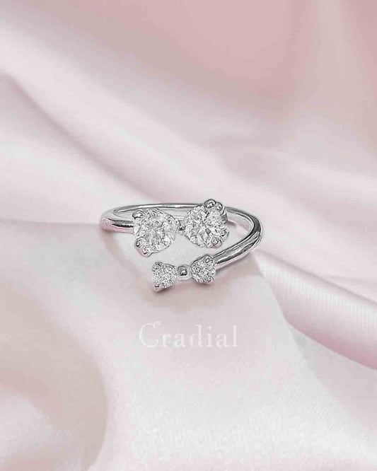 Bow Tie Silver Ring
