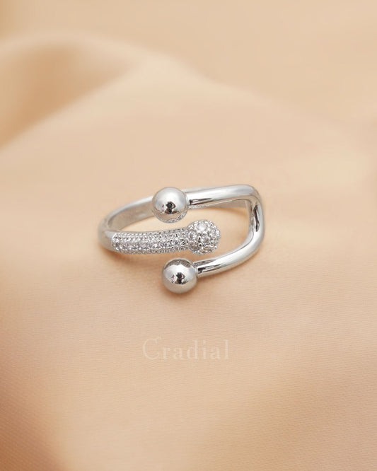 Dual Orb Silver Ring