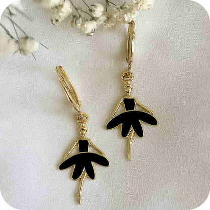 Black Ballerina Earrings
