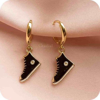 Black Converse Earrings