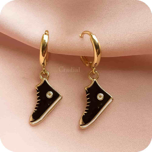 Black Converse Earrings
