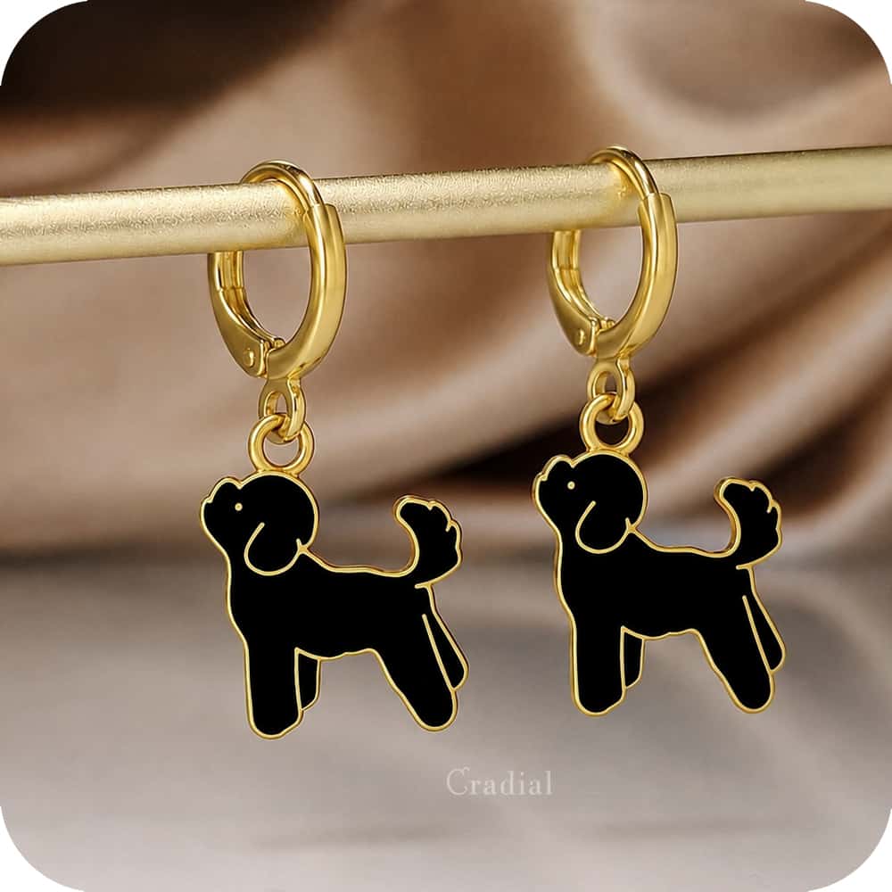 Black Dog Earrings