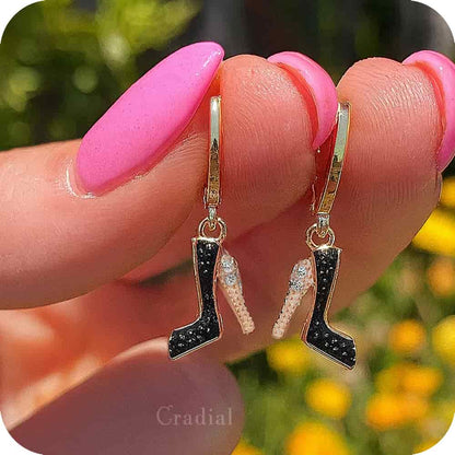 Black Heel Earrings