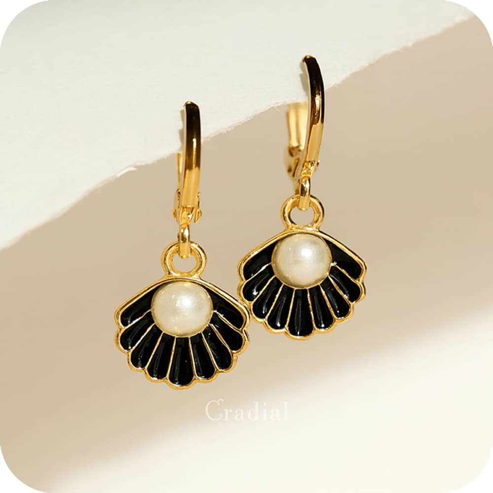 Black Shell Earrings
