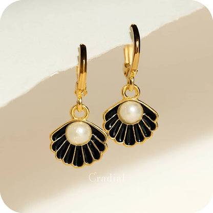 Black Shell Earrings