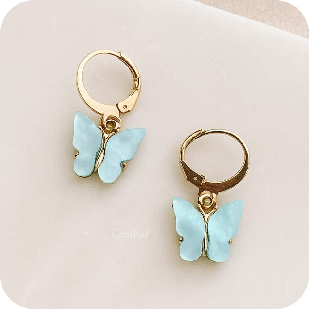 Blue Butterfly Earrings
