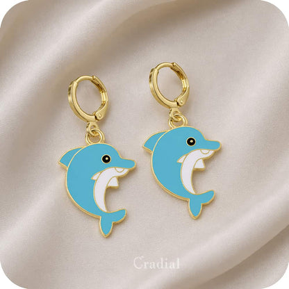 Blue Dolphin Earrings