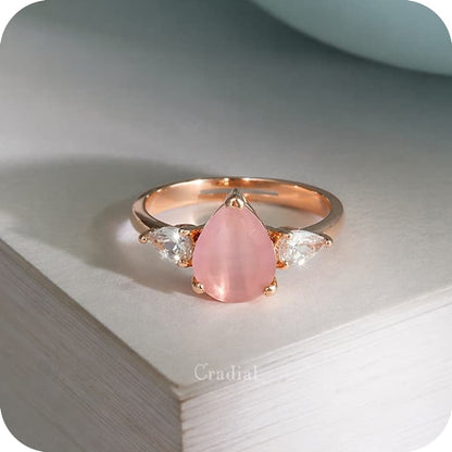 Pink Dewy Rose Gold Ring