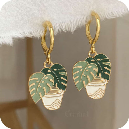 Elephant Plant Earrings