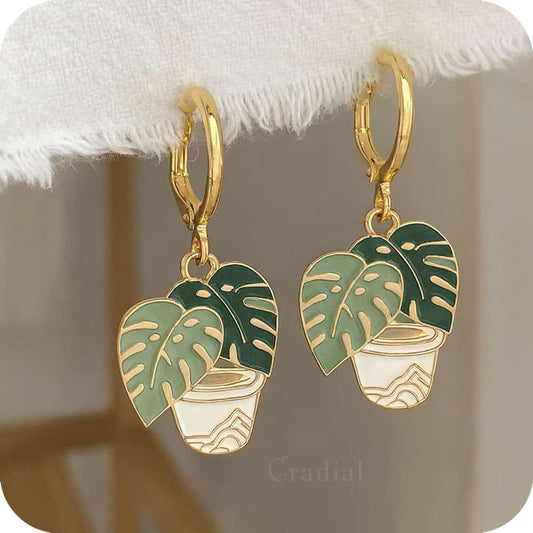 Elephant Plant Earrings