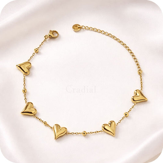 Heart Row Bracelet