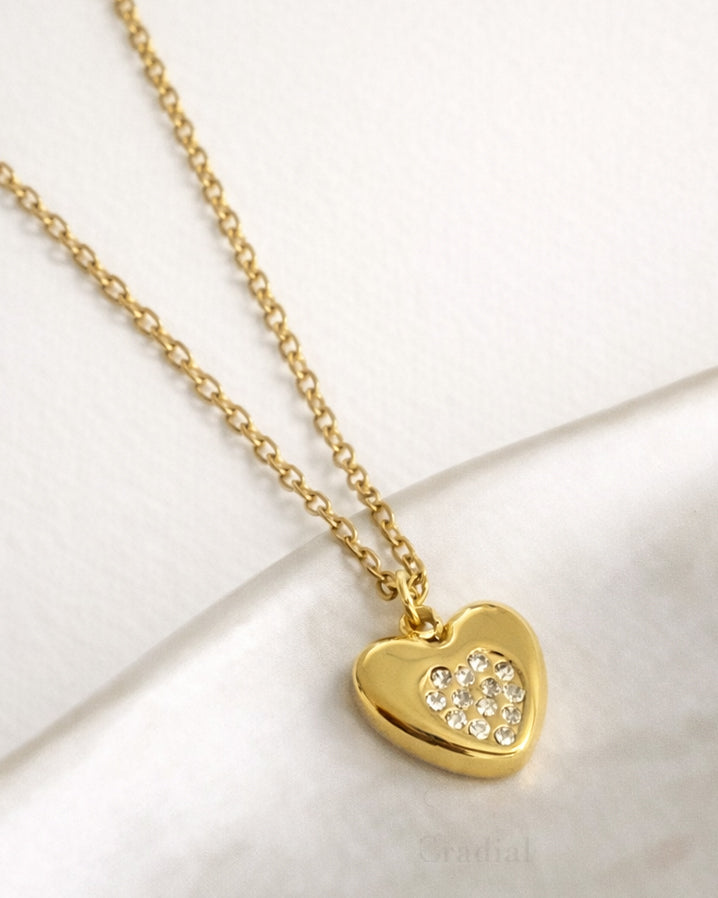 Heart With Gems Necklace