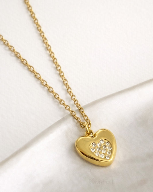 Heart With Gems Necklace