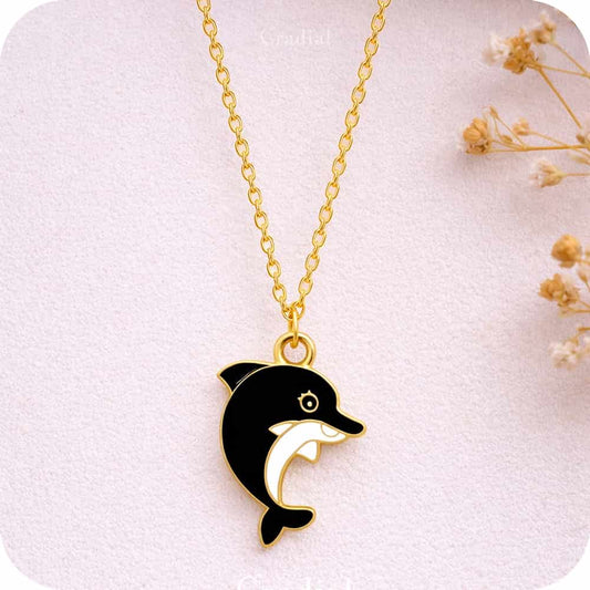 Black Dolphin Necklace