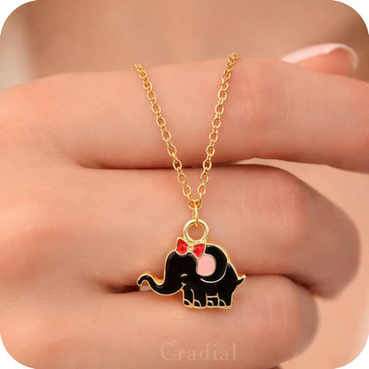 Black Elephant Necklace