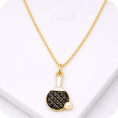 Black Racket Necklace