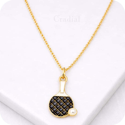 Black Racket Necklace