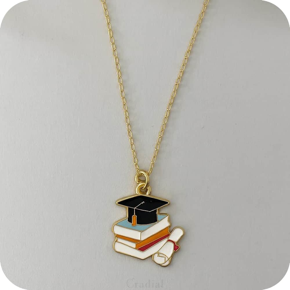 Graduation Blue Cap Necklace