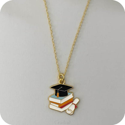 Graduation Blue Cap Necklace